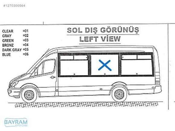MERCEDES SPRİNTER CAN CAN SOL 2.DOLMUŞ YAN CAM