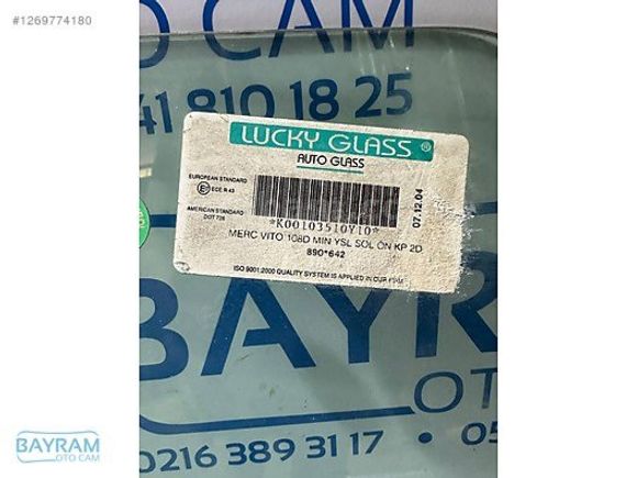 MERCEDES VİTO W638 SOL ÖN KAPI CAMI 95-05
