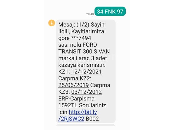 Sahibinden 2+1 Temiz 2012  Ford Transit 300 S Van