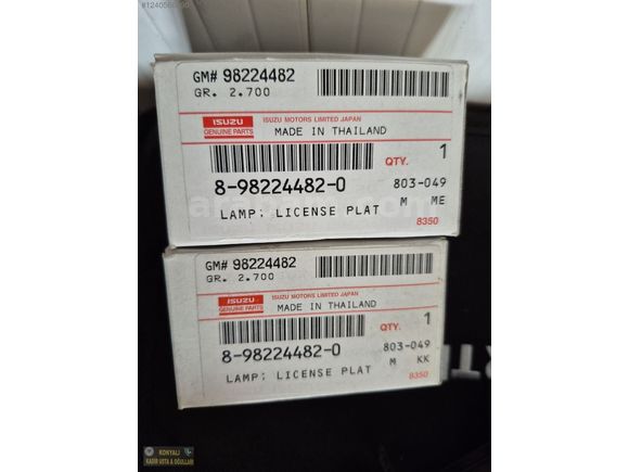 Isuzu D MAX PLAKA LAMBASI ARKA. SIFIR