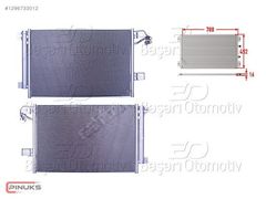 7E0820411C KLIMA RADYATORU 700X452X16 VW T6 2.0 TDI 2.0 BTDI 09