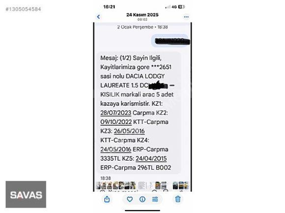 2013 DACİA LODGY ÇOK TEMİZ H OTOMOBİL RUHSATLI 2 YIL YENİ VİZELİ