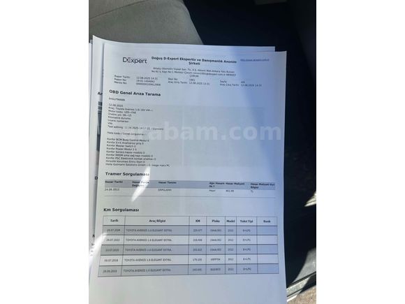 Sahibinden Toyota Avensis 1.6 Elegant Extra 2012 Model Çorum