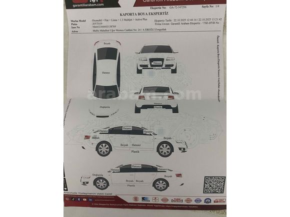 Sahibinden Fiat Linea 1.3 Multijet Active Plus 2011 Model 