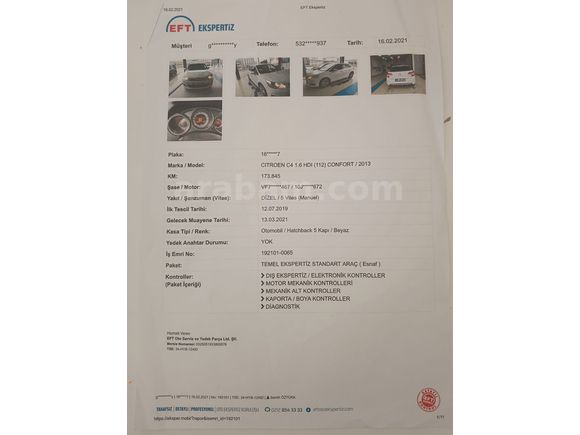 Sahibinden Citroen C4 1.6 HDi Confort Plus 2013 Model