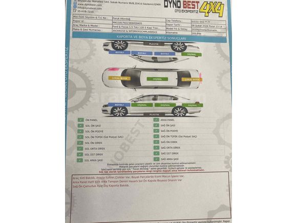 Sahibinden Değişensiz 
Ford Focus 1.5 TDCi Trend X 2020 Model 