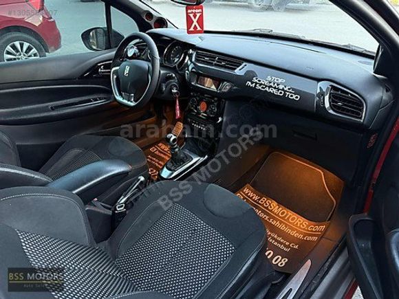 -BSS MOTORS-2011 DS3 1.6 THP KIRMIZI SİYAH 88 BİN KM MASRAFSIZ !