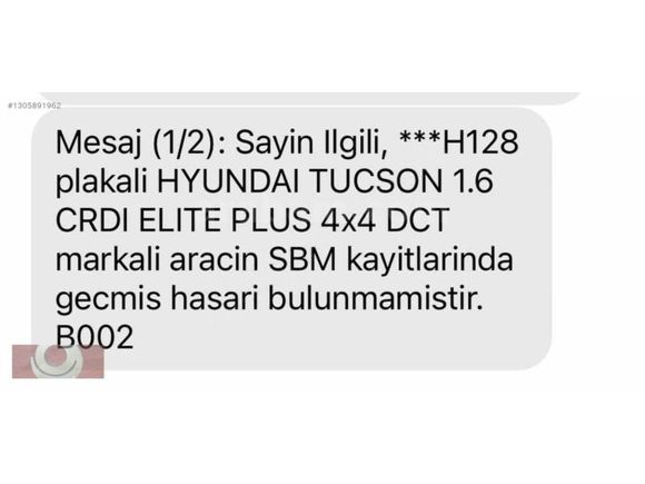 2021 TUCSON 1.6 CRDI ELITE PLUS 4x4 DCT HATASIZ