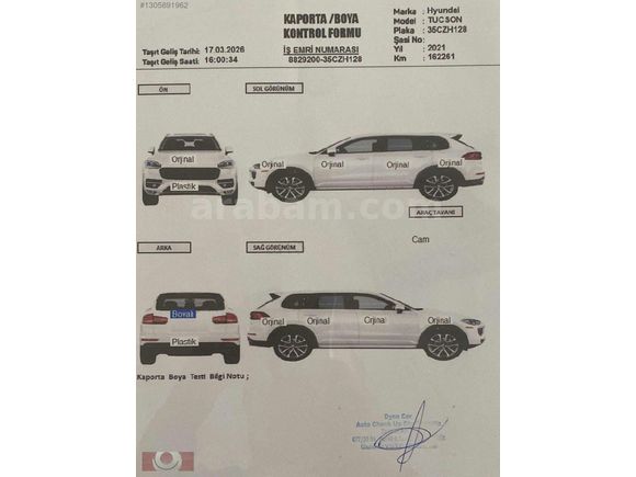 2021 TUCSON 1.6 CRDI ELITE PLUS 4x4 DCT HATASIZ