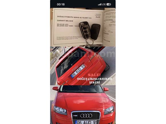 Sahibinden Audi A3 Sportback 1.6 FSI 2006 Model 