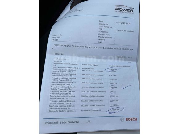 Sahibinden Renault Clio 1.5 dCi 2016 Model  173 Binde