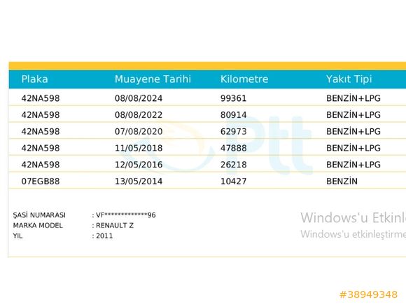 BOYASIZ OTOMATİK RENAULT MEGANE 1.6 EXPRESSİON 110HP BEYAZ LPGLİ