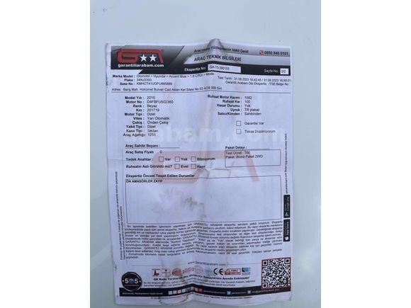 Sahibinden Hyundai Accent Blue 1.6 CRDI Mode 2015 Model 