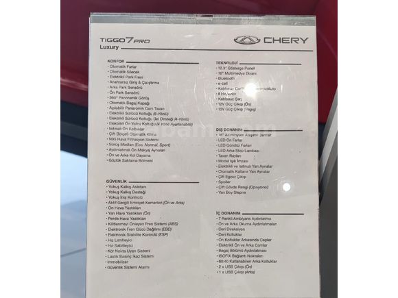 Sahibinden Chery Tiggo 7 Pro 1.6 TGDI Luxury 2024 Model