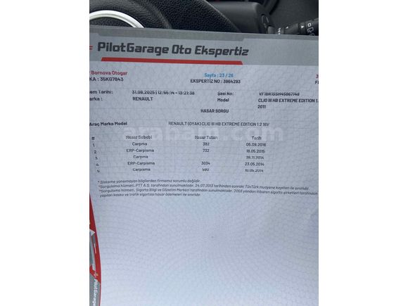 Sahibinden Renault Clio 1.2 Extreme 2011 Model 