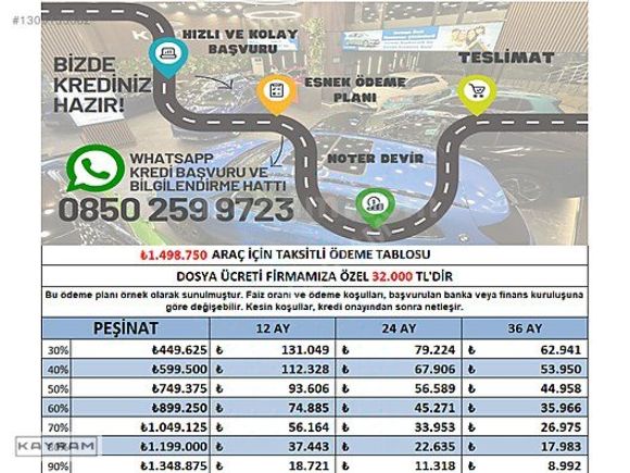 KAYRAM'DAN HATASIZ ESNEK VADE, HIZLI ONAY, HEMEN TESLİM