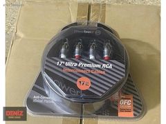 XRCA-17 | Powerbass %100 Bakır RCA Kablo 5 Metre Örgülü