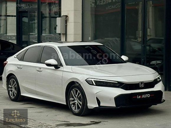 "LexAUTO" 2025 HONDA CİVİC ECO ELEGANCE PLUS FAB.LPG SEDEF BEYAZ