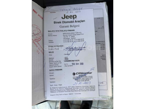 Sahibinden Jeep Cherokee 3.7 2004 Model 