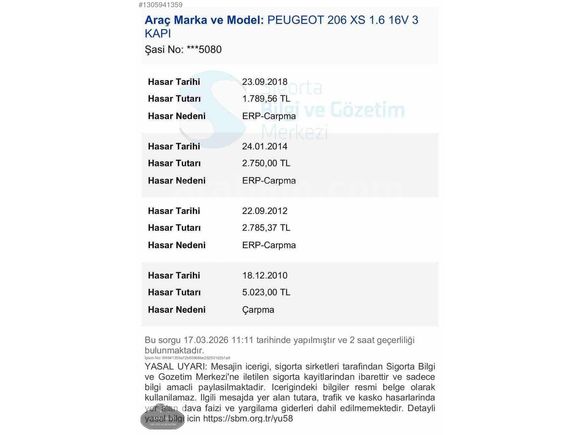 Garajj'dan Düşük KM Otomatik Peugeot 206 BENZİN-LPĞ
