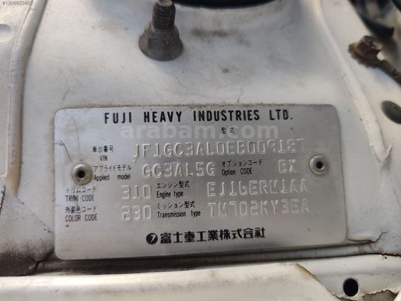 ORJİNAL 193 BİN KİLOMETREDE SUBARU İMPEREZA 1.6 BOXER MOTOR 1994