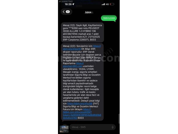ANIL OTODAN 2024 3008 %50 PEŞİN 12 AY VADE
