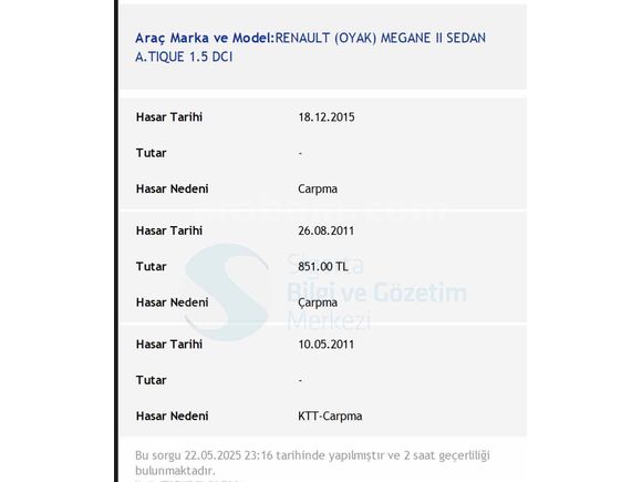 Sahibinden Renault Megane 1.5 dCi Authentique 2008 Model Bilecik 201.000 km Gri (Gümüş)