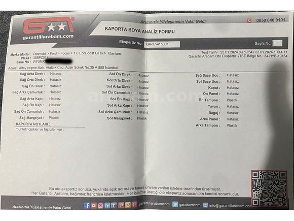 Sahibinden Ford Focus 1.0 EcoBoost Titanium Stil 2023 Model