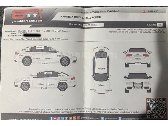 Sahibinden Ford Focus 1.0 EcoBoost Titanium Stil 2023 Model