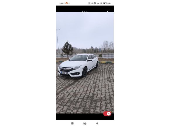 Sahibinden Honda Civic 1.6i VTEC Executive 2018 Model Ağrı 100.000 km Beyaz