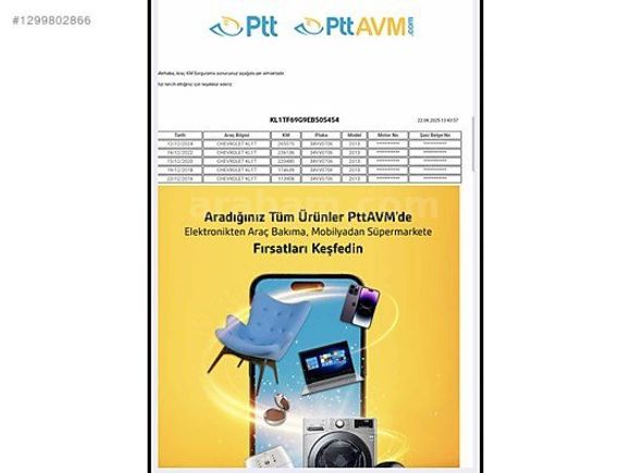 2013 DİZEL SEDAN SADECE BİR BUÇUK PARÇA BOYALI AVEO.