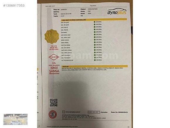 HATASIZ/BOYASIZ 2021 EGEA 1.3 MULTİJET EASY PLUS/YET.SER.BAKIMLI