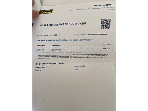 Sahibinden Volkswagen Jetta 1.6 TDi Primeline 2011 Model  260.000 km Füme