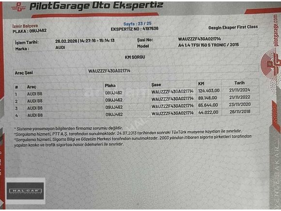 HAL-CAR'DAN 2015 AUDİ A4 1.4 TFSİ S-TRONİK BOYASIZZ HATASIZZ !!!