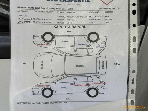 2008 HYUNDAİ GETZ 1.4 KLİMALI
