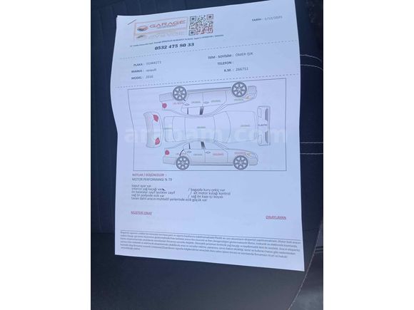 Sahibinden Renault Fluence 1.6 dCi Icon 2016 Model 