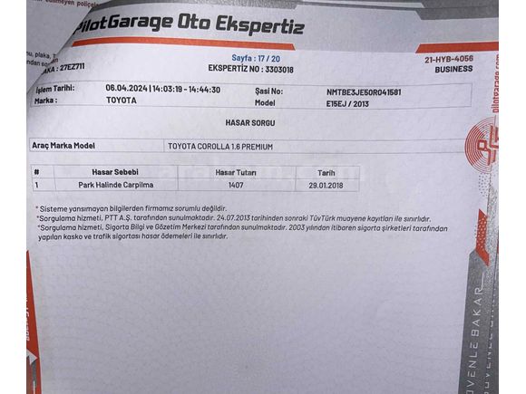 gion様確認ページ Sahibinden Toyota Corolla 1.6 Premium 2013 Model Şanlıurfa 123.000