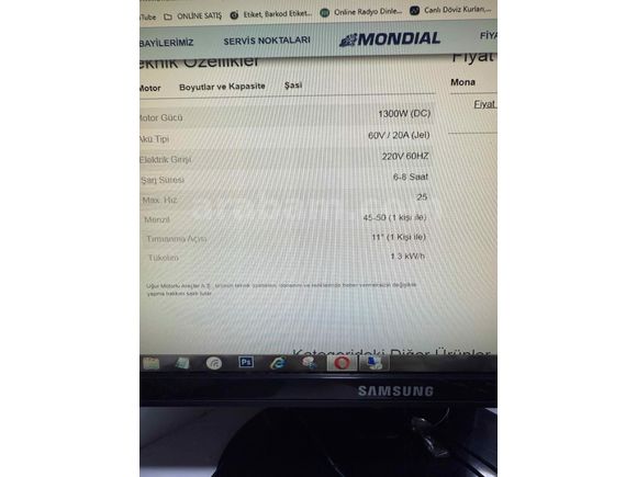 Sahibinden Mondial E-Mon Mocha  marmara ereğlisi / tekirdağ