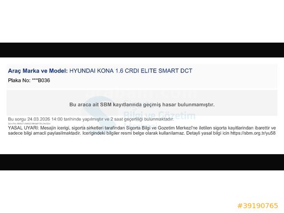 OTTOMOBİLE 2020 HYUNDAI KONA 1.6 CRDI ELITE SMART OTOMATİK..
