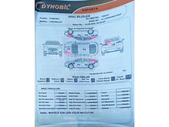 Sahibinden Chevrolet Cruze 1.6 Design Edition Plus 2011 Model