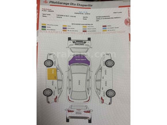 Sahibinden Toyota Corolla 1.6 Advance 2014 Model 