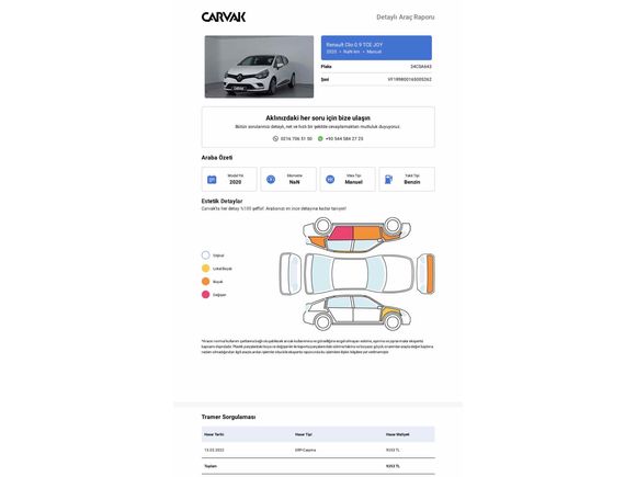 Sahibinden Renault Clio 0.9 TCe Joy 2020 Model 