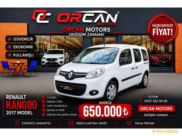 ORCAN MOTORS dan 2017 Kangoo Multix Combi 1.5 DCI Touch