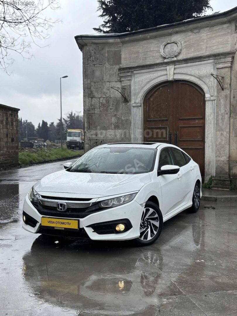 Galeriden Honda Civic 1.6i VTEC Eco Elegance 2018 Model İstanbul 84.000 km Beyaz 3