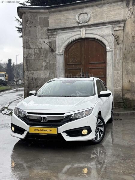 Galeriden Honda Civic 1.6i VTEC Eco Elegance 2018 Model İstanbul 84.000 km Beyaz