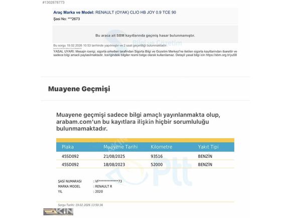12AY 0 FAİZ-%20 PEŞİNAT-İlkSahibinden-2020 Clio-99.950Km-BOYASIZ