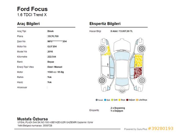 340 BİN PEŞİNAT İLE Ford Focus 1.6 TDCI Trend X