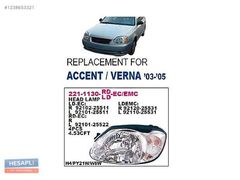 ACCENT ADMIRA 2003-2005 SAĞ ÖN FAR BEYAZ SİNYALLİ-DEPO 221-1130R