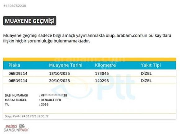 Samsun Park 2016 Megane 1.6 dCi GT-Line -HATASIZ - 179.000 KM