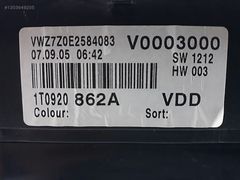 CADDY 2005 - 2010 GÖSTERGE PANELİ 1T0920862A